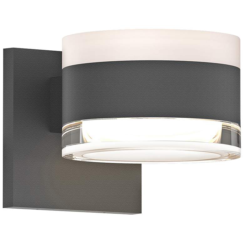 Image 1 Sonneman REALS 4 3/4 inchH Gray 2-Light LED Outdoor Wall Light