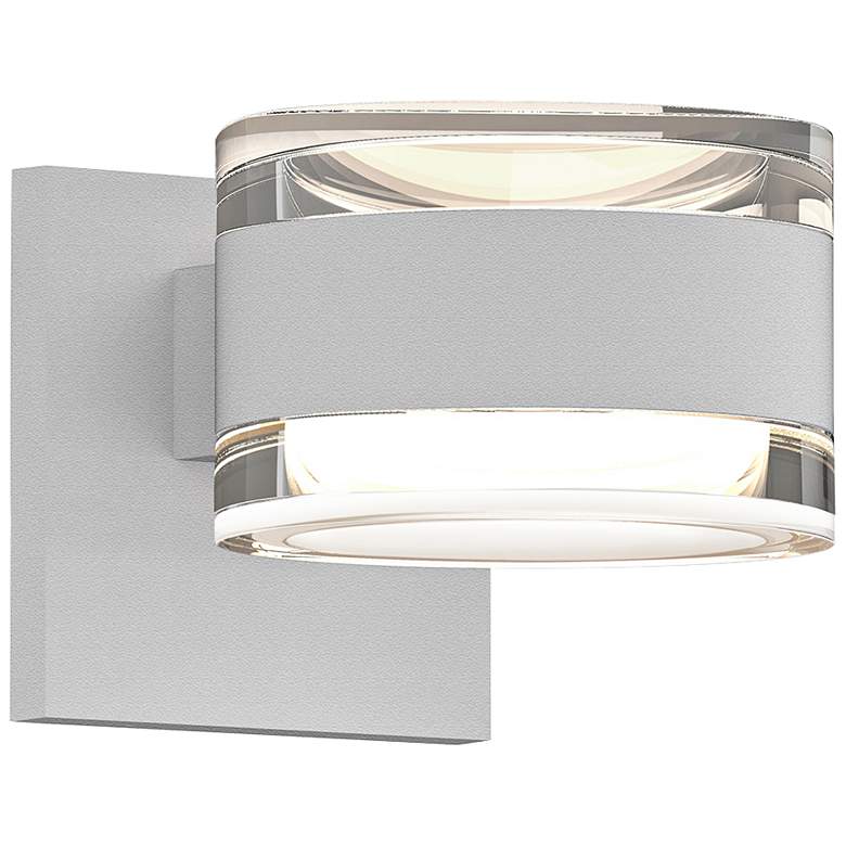 Image 1 Sonneman REALS 4 3/4 inchH White 2-Light LED Outdoor Wall Light