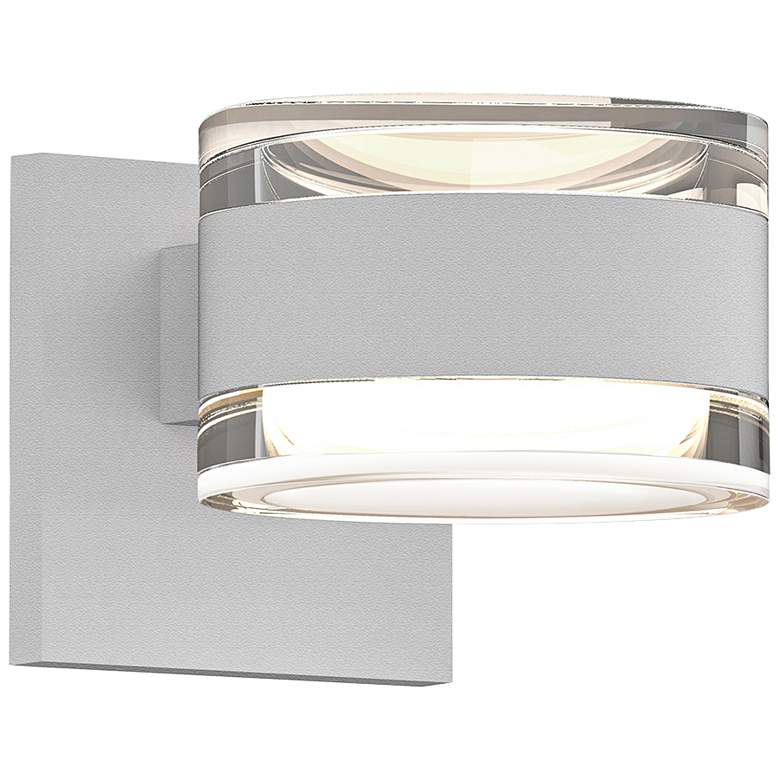 Image 1 Sonneman REALS 4 3/4"H White 2-Light LED Outdoor Wall Light
