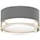 Sonneman REALS 5"W Gray and Clear LED Outdoor Ceiling Light