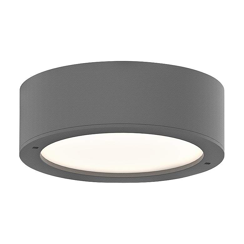 Image 1 Sonneman REALS 5"W Textured Gray LED Outdoor Ceiling Light
