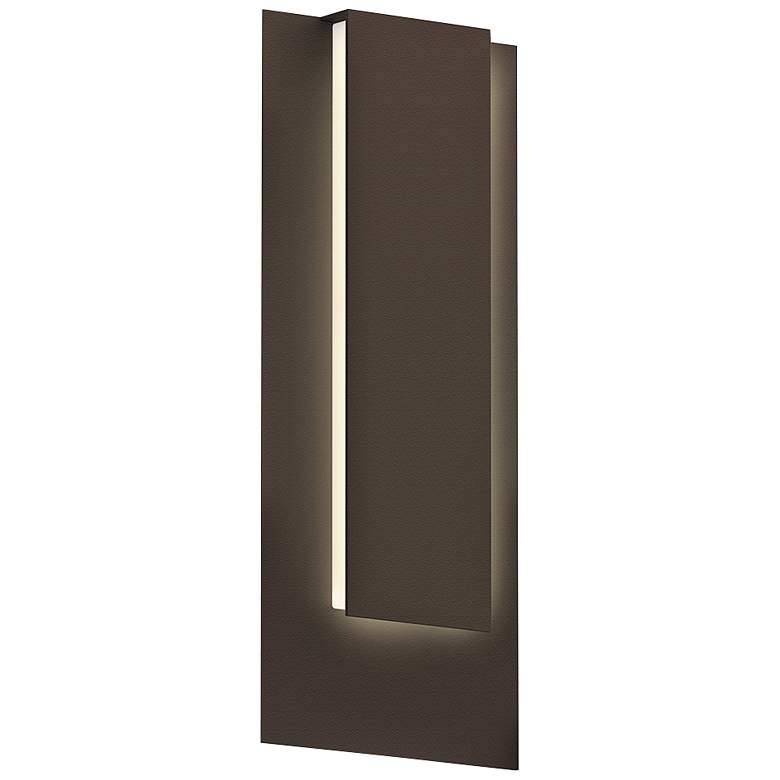 Image 1 Sonneman Reveal 19 inchH Textured Bronze LED Outdoor Wall Light
