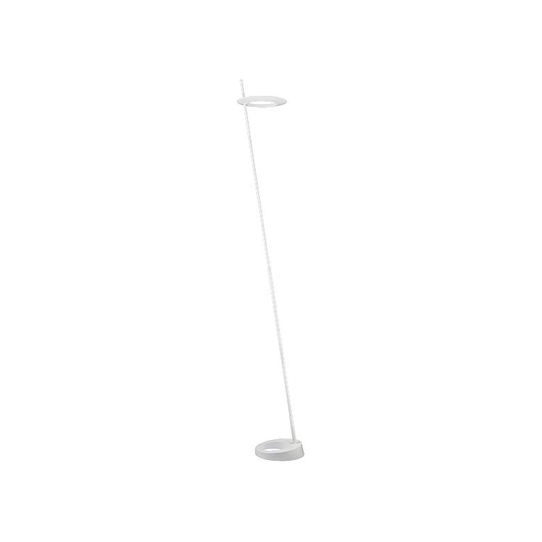 Image 1 Sonneman Ringlo™ Satin White LED Torchiere Floor Lamp
