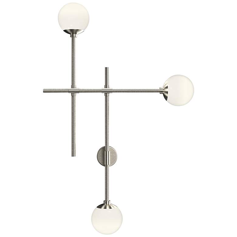 Image 1 Sonneman Sabon 19 1/2"H Satin Nickel 3-Light LED Wall Sconce