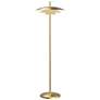 Sonneman Shells 56" High Brass Finish Modern LED Floor Lamp