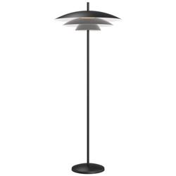 Sonneman Shells 60.25&quot; High Satin Black Modern LED Floor Lamp