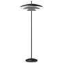 Sonneman Shells 60.25" High Satin Black Modern LED Floor Lamp