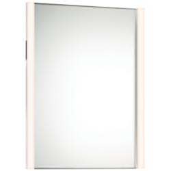 Sonneman Slim 27&quot; x 36 1/4&quot; Wall Mirror with 2-LED Lights
