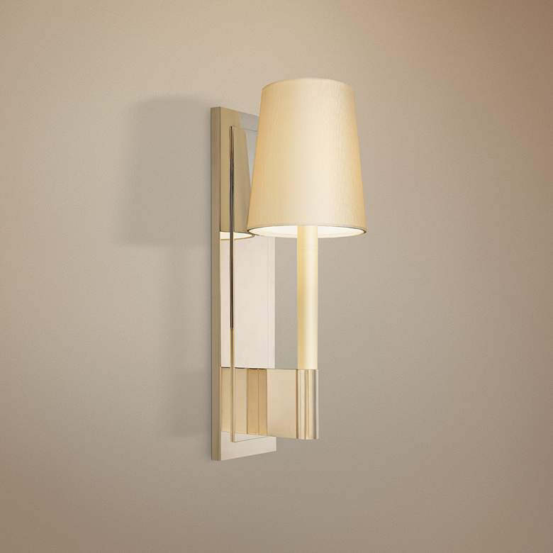 Image 1 Sonneman Sottile 16" High Polished Nickel Wall Sconce