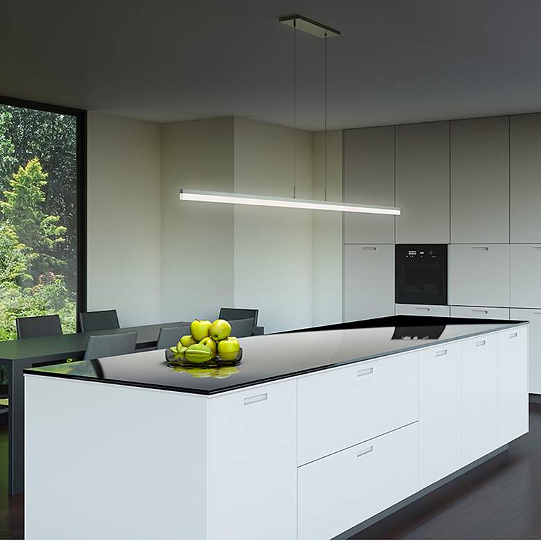 Image 4 Sonneman Stiletto 32 1/2" Wide Satin Aluminum Modern LED Pendant more views