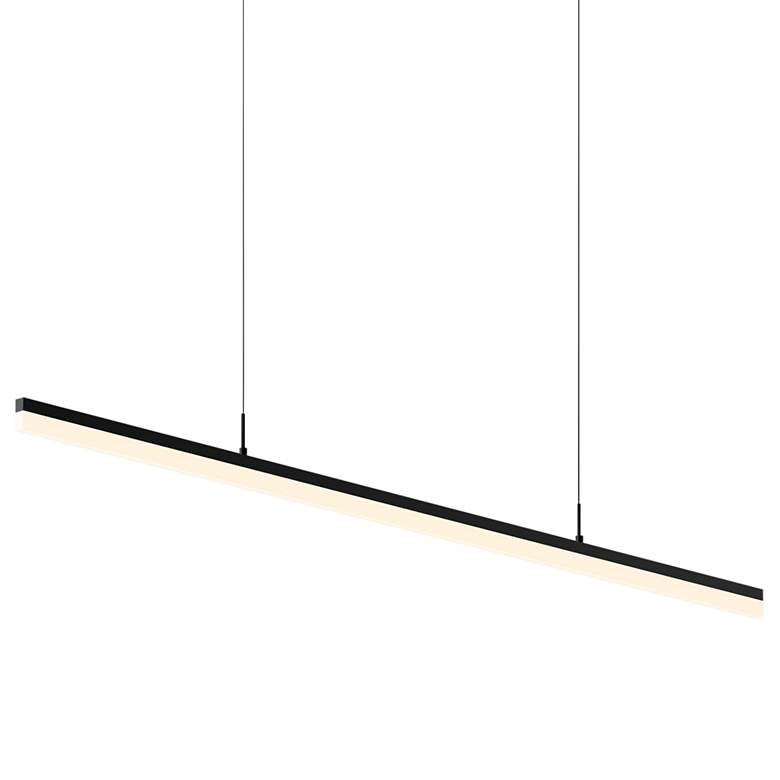 Image 2 Sonneman Stiletto 59 1/2 inch Wide Black LED Kitchen Island Light Pendant