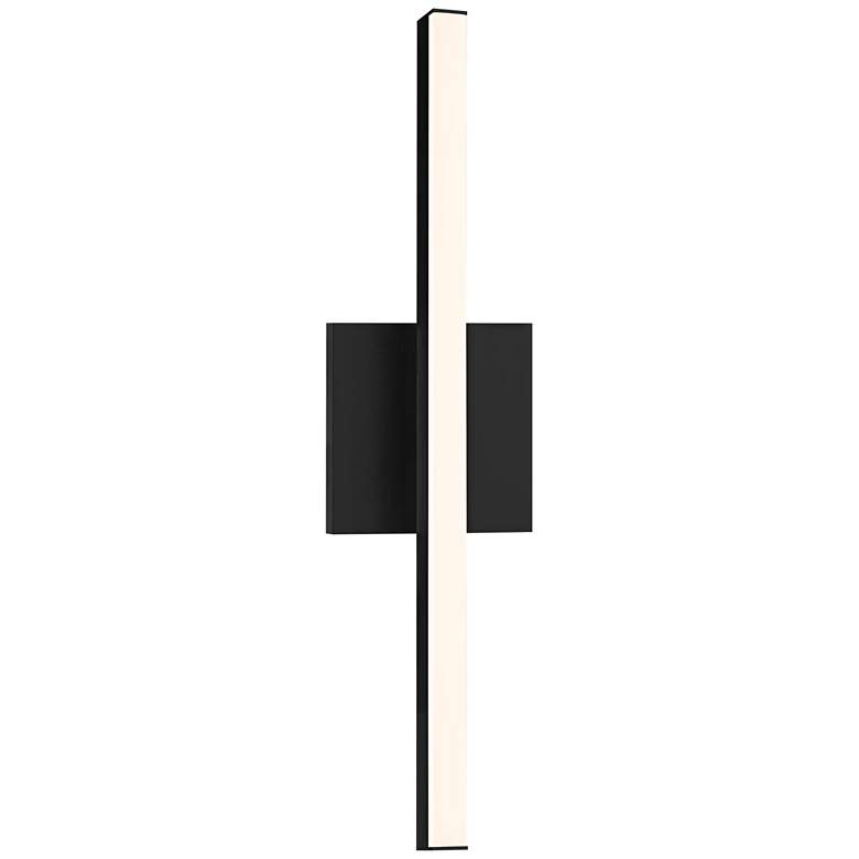 Image 2 Sonneman Stix 17 1/4 inch High Satin Black LED Wall Sconce