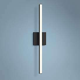 Image1 of Sonneman Stix 24 3/4" High Satin Black LED Wall Sconce