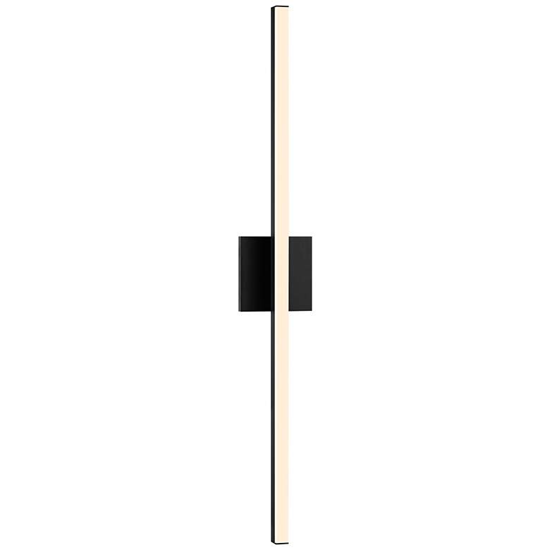Image 1 Sonneman Stix 32 1/4" High Satin Black LED Wall Sconce