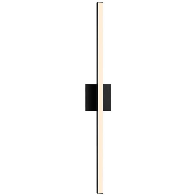 Image 1 Sonneman Stix 32 1/4 inch High Satin Black LED Wall Sconce