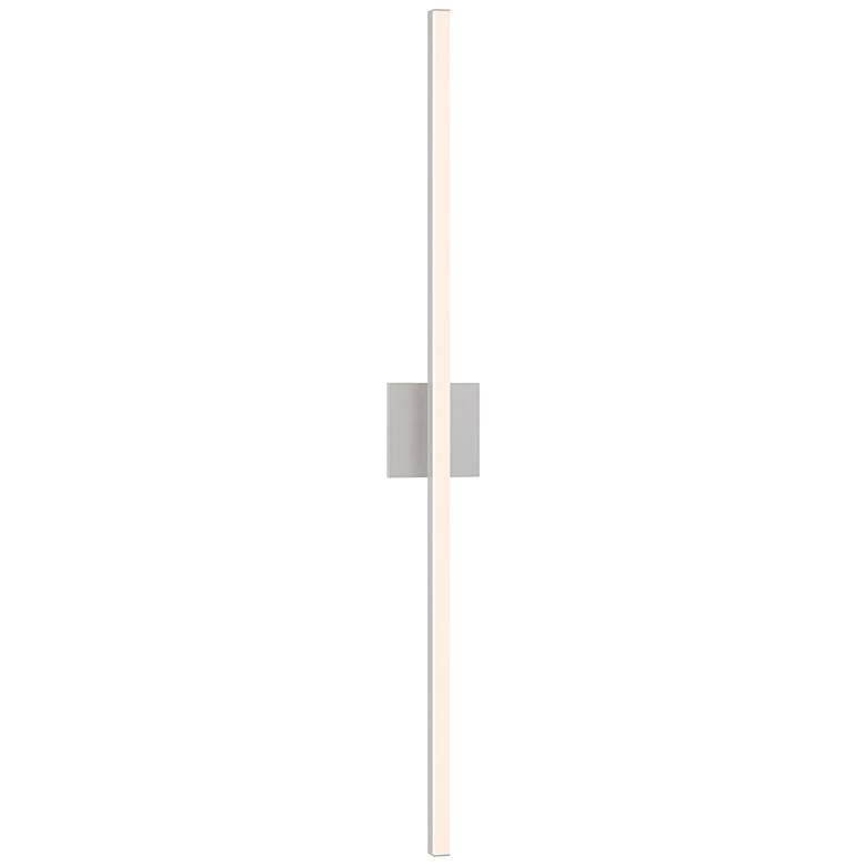 Image 1 Sonneman Stix 40" High Bright Satin Aluminum LED Wall Sconce