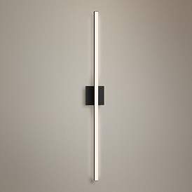 Image1 of Sonneman Stix 40" High Satin Black LED Wall Sconce