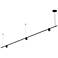 Sonneman Suspenders 97" Wide Satin Black LED Linear Pendant