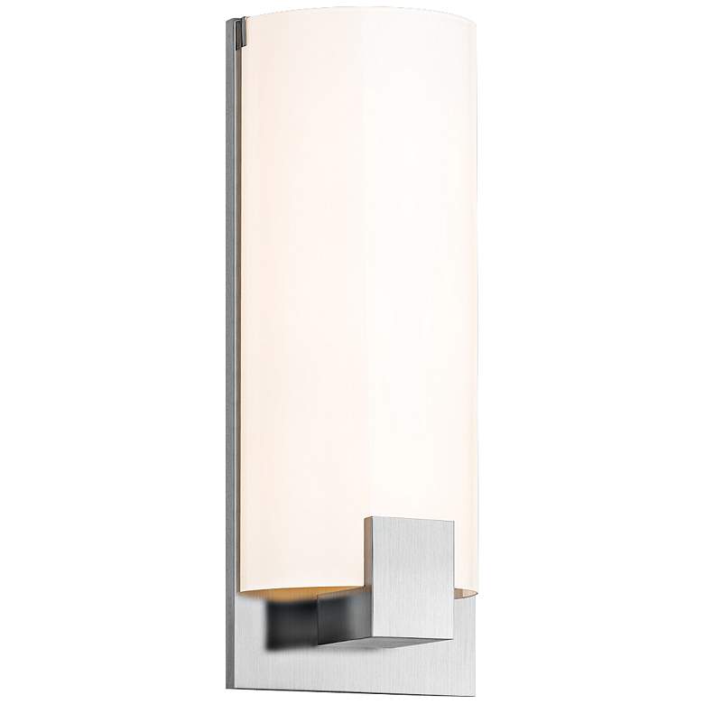 Image 1 Sonneman Tangent Square 16 1/4" High Satin Chrome Sconce