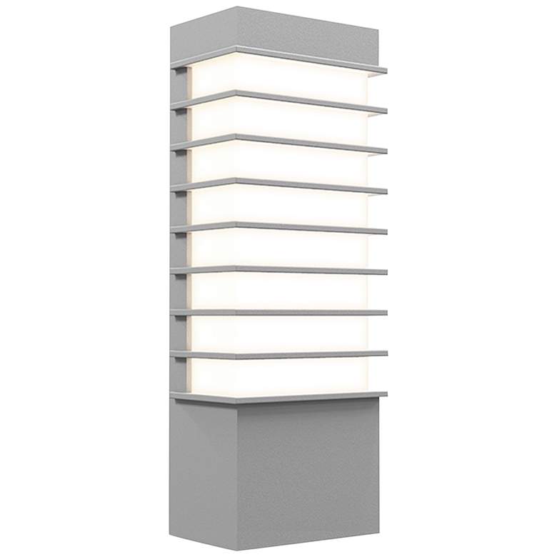 Image 1 Sonneman Tawa 13" High Textured Gray LED Wall Sconce