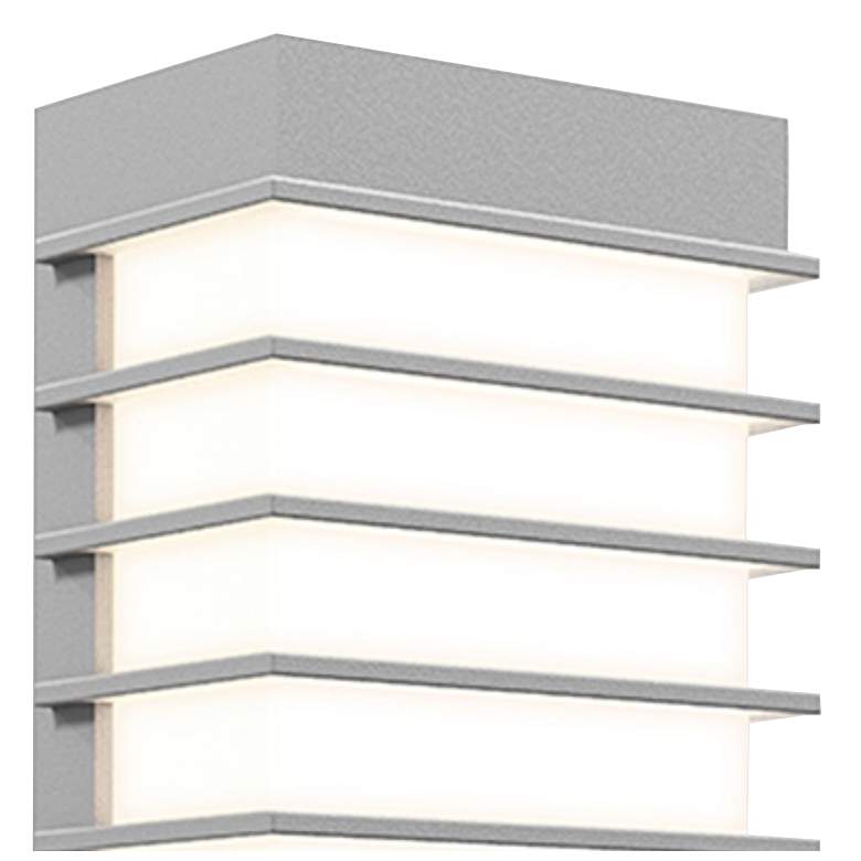 Image 2 Sonneman Tawa 13" High Textured Gray LED Wall Sconce more views