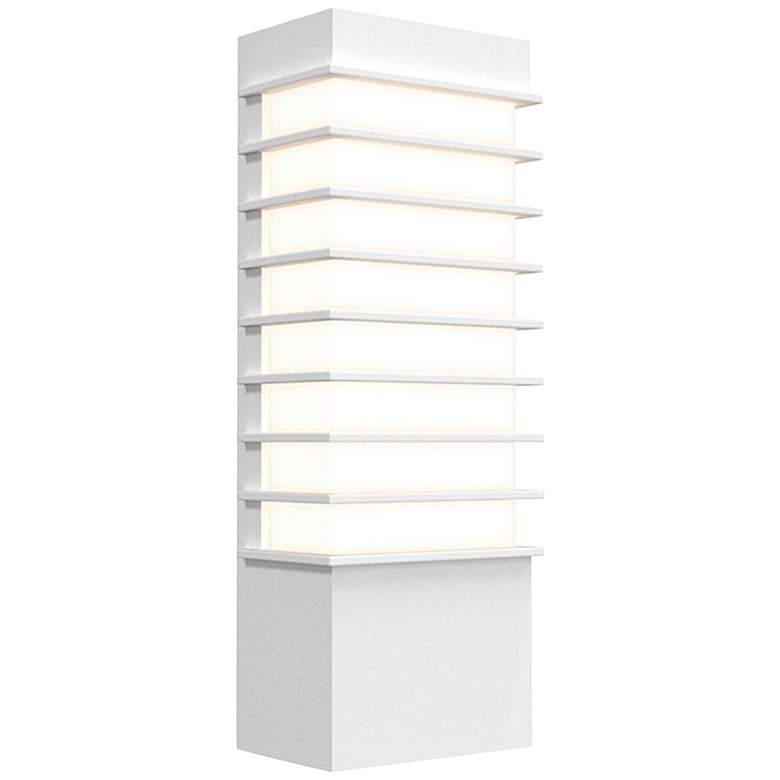 Image 1 Sonneman Tawa 13" High Textured White LED Wall Sconce