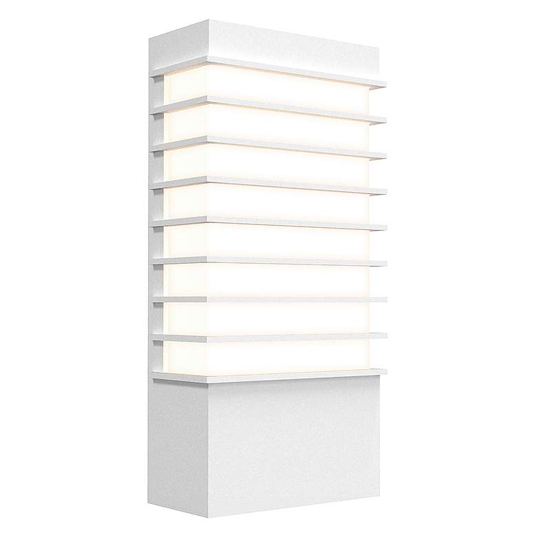 Image 1 Sonneman Tawa™ 13" High White LED Outdoor Wall Light