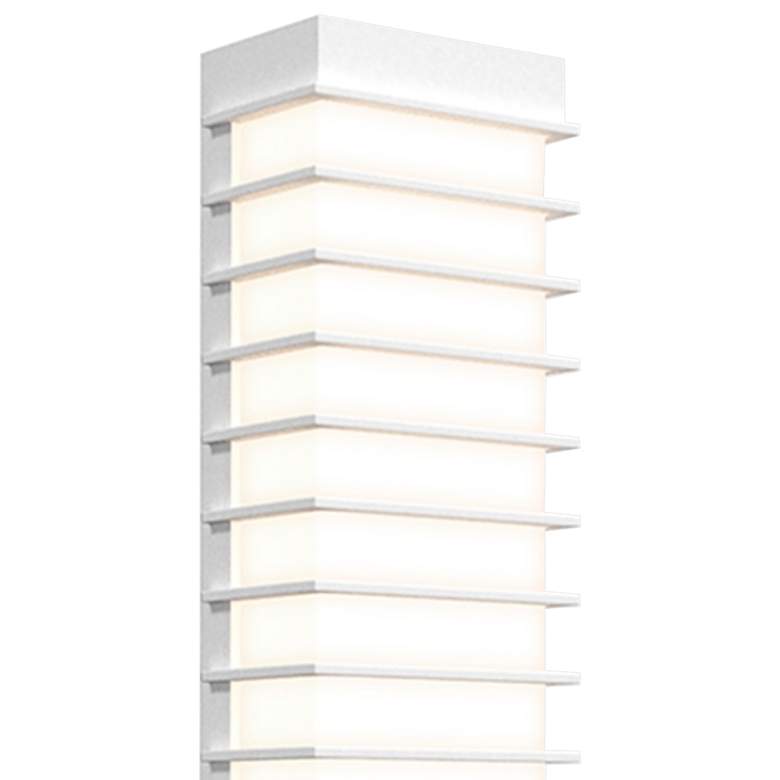 Image 2 Sonneman Tawa 21 inch High Textured White LED Wall Sconce more views