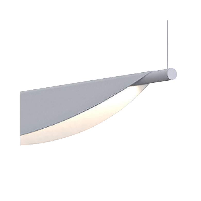 Image 2 Sonneman Tela™ 40"W Dove Gray LED Island Pendant Light more views