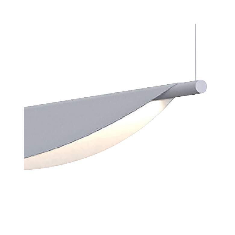 Image 2 Sonneman Tela&#8482; 40 inchW Dove Gray LED Island Pendant Light more views