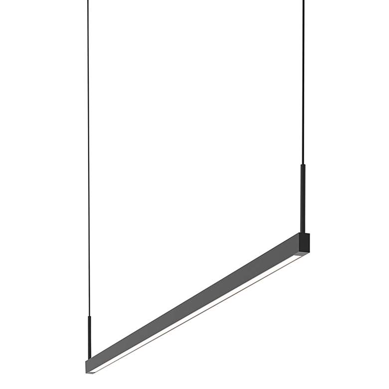 Image 1 Sonneman Thin-Line 48" Wide Satin Black LED Linear Pendant