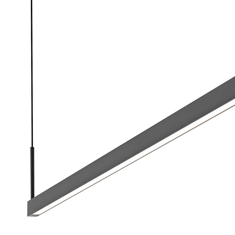 Image 2 Sonneman Thin-Line 48" Wide Statin Black LED Linear Pendant more views