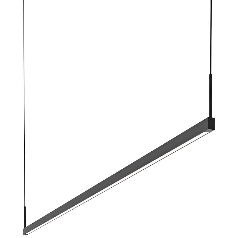 Image 1 Sonneman Thin-Line 72" Black Two-Side LED Island Linear Pendant
