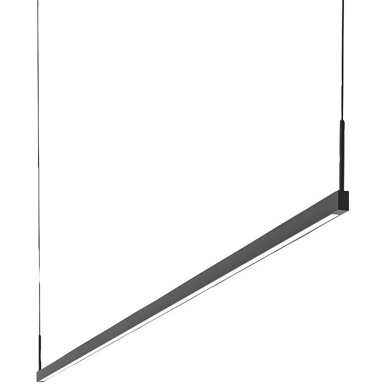 Image 1 Sonneman Thin-Line 72"W Satin Black LED Island Pendant Light