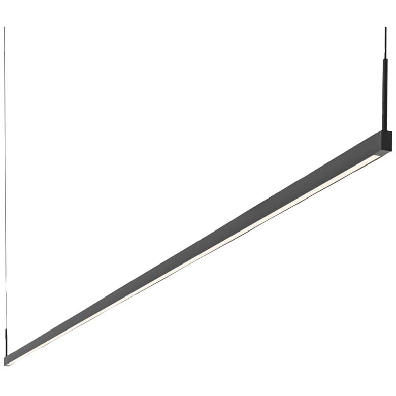 Image 1 Sonneman Thin-Line 96" Wide Black 2-Sided LED Island Pendant