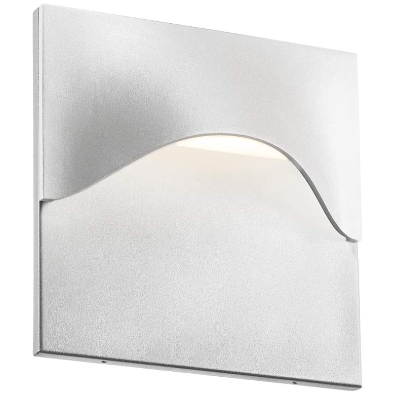 Image 1 Sonneman Tides 8"H Textured White LED Outdoor Wall Light