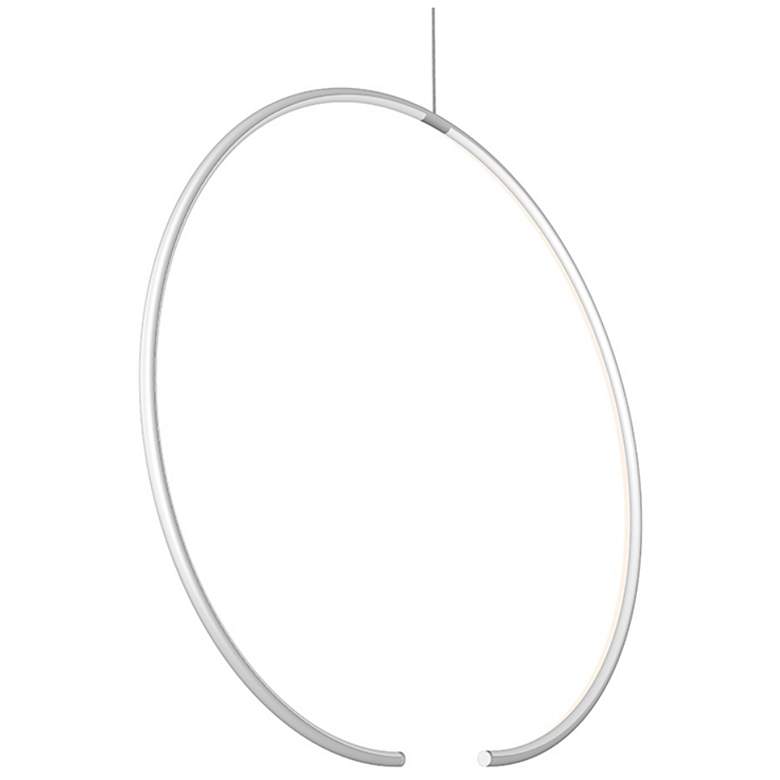 Image 1 Sonneman Torc 24 1/2" Wide Satin White LED Pendant Light