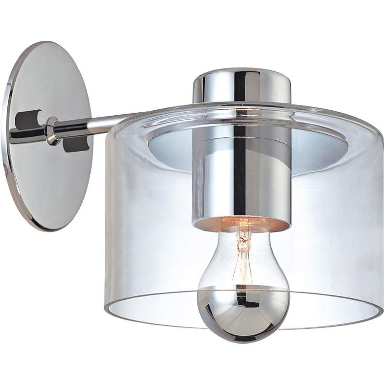 Image 1 Sonneman Transparence 8 inch High Polished Chrome Wall Sconce