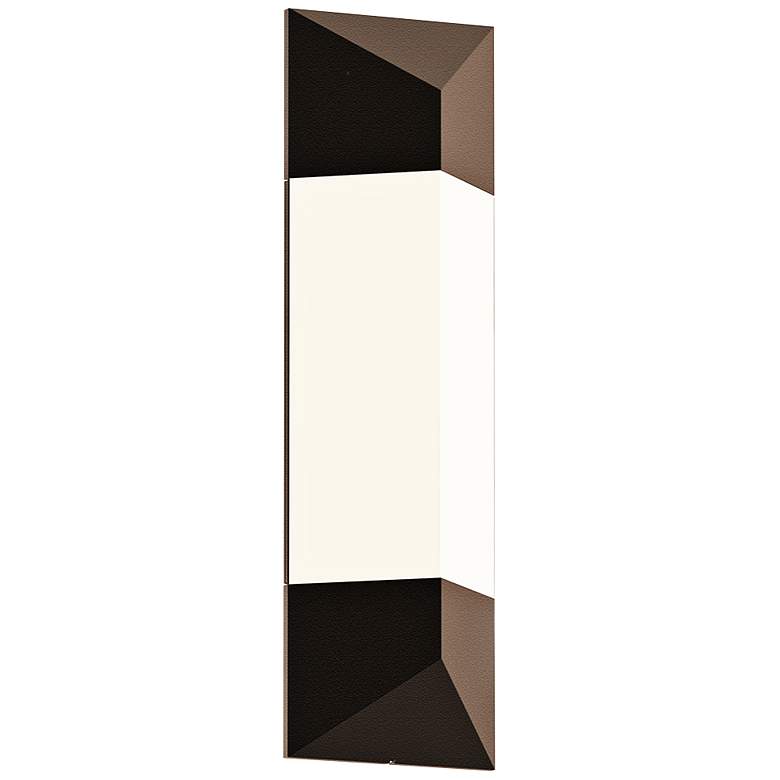 Image 1 Sonneman Triform 18"H Textured Bronze LED Outdoor Wall Light