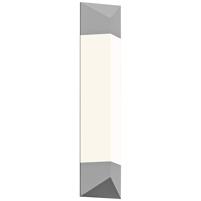 Image 1 Sonneman Triform 24 inchH Textured White LED Outdoor Wall Light