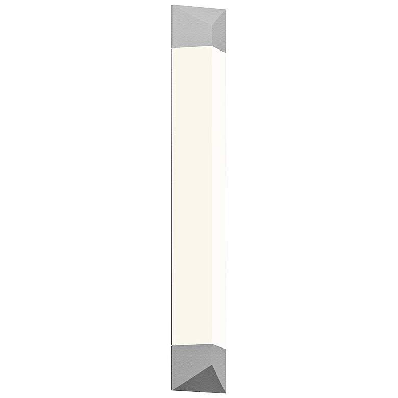 Image 1 Sonneman Triform 36 inch High Textured White LED Outdoor Wall Light