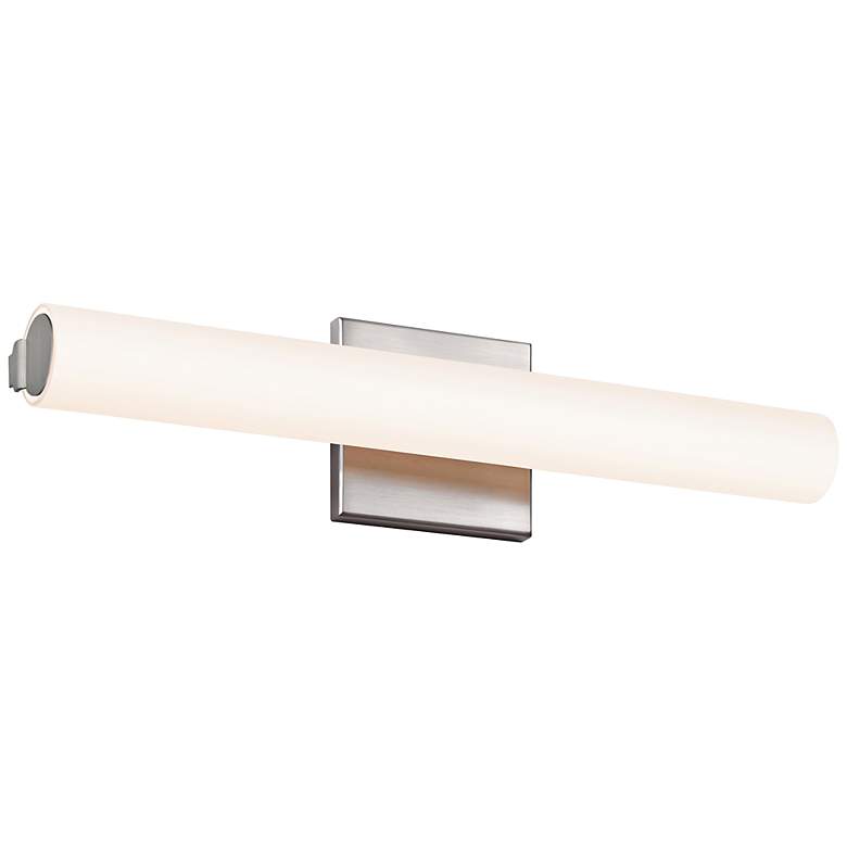 Image 1 Sonneman Tubo Slim 18" Wide Satin Nickel LED Bath Light