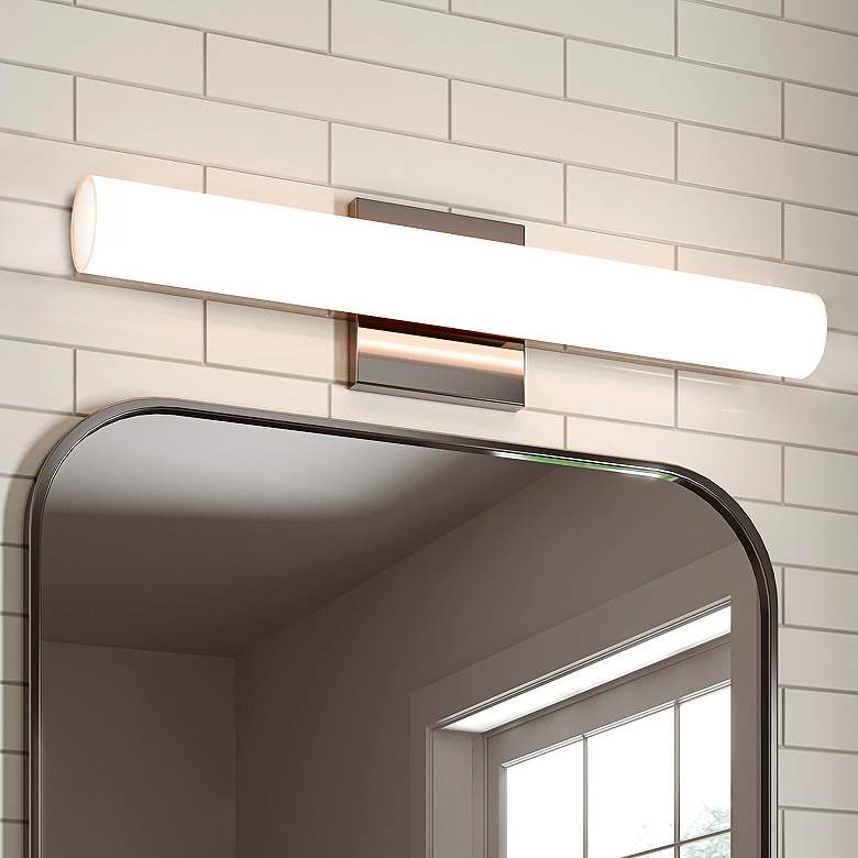 Image 1 Sonneman Tubo Slim 18"W Polished Chrome LED Bath Light