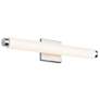 Sonneman Tubo Slim 19 1/2" Wide White Glass and Chrome LED Bath Light