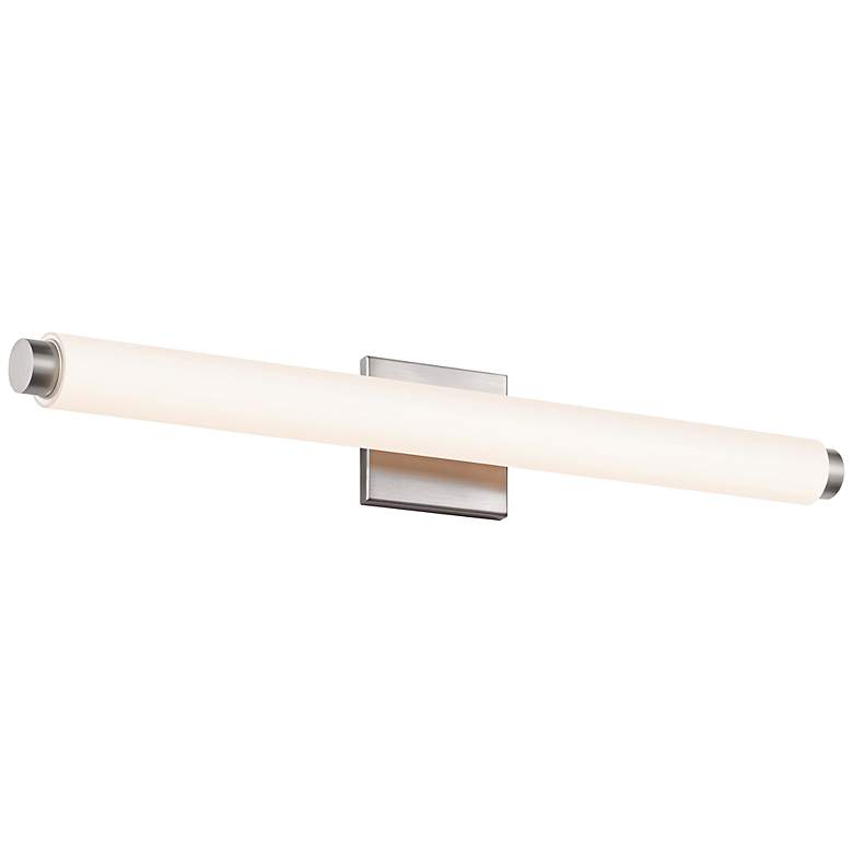 Image 1 Sonneman Tubo Slim 25 1/2 inchW Satin Nickel LED Bath Light