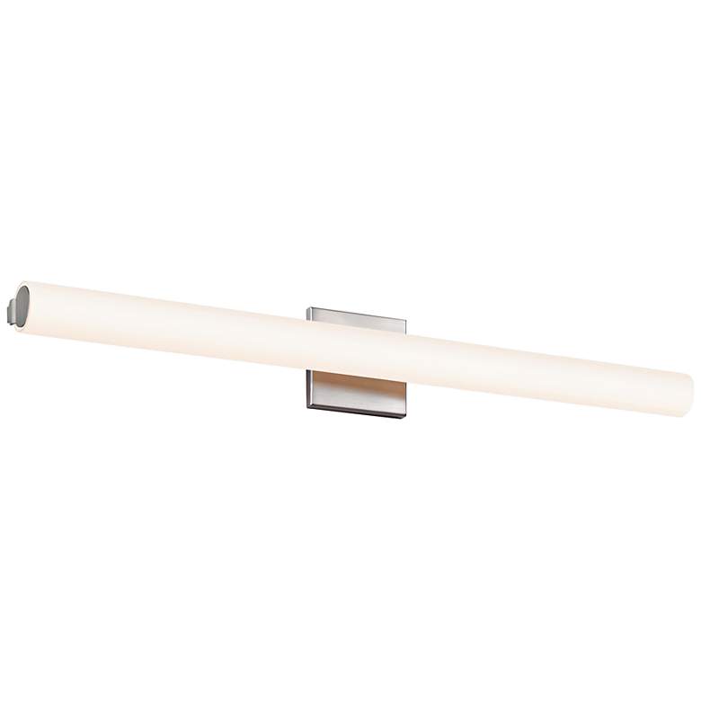 Image 1 Sonneman Tubo Slim 32" Wide Satin Nickel LED Bath Light