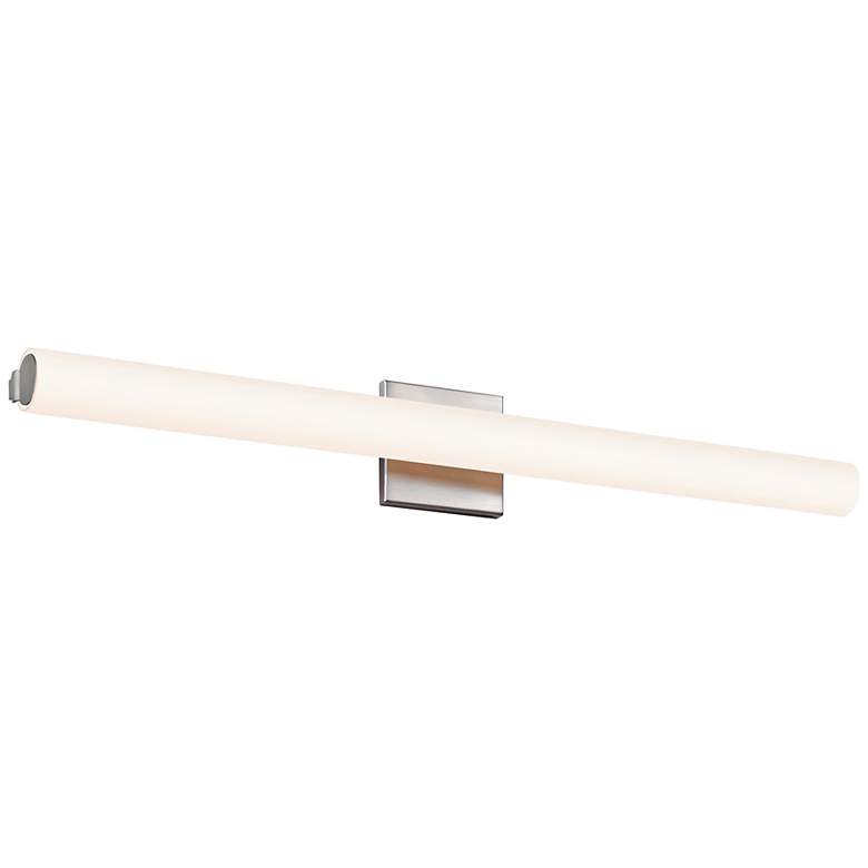 Image 1 Sonneman Tubo Slim 32 inch Wide Satin Nickel LED Bath Light