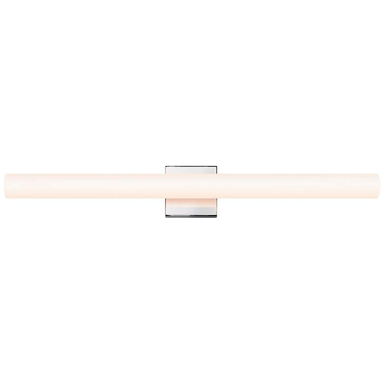 Image 1 Sonneman Tubo Slim 32 inchW Polished Chrome LED Bath Light