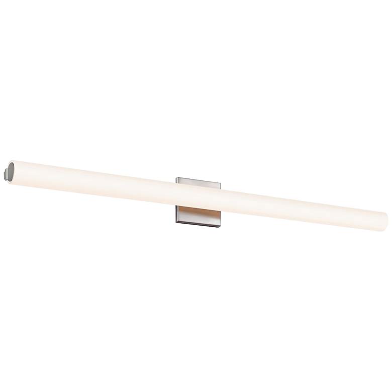 Image 2 Sonneman Tubo Slim 40 inch Wide Satin Nickel LED Bath Light