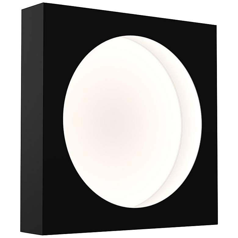 Image 1 Sonneman Vuoto 10" High Satin Black LED Wall Sconce